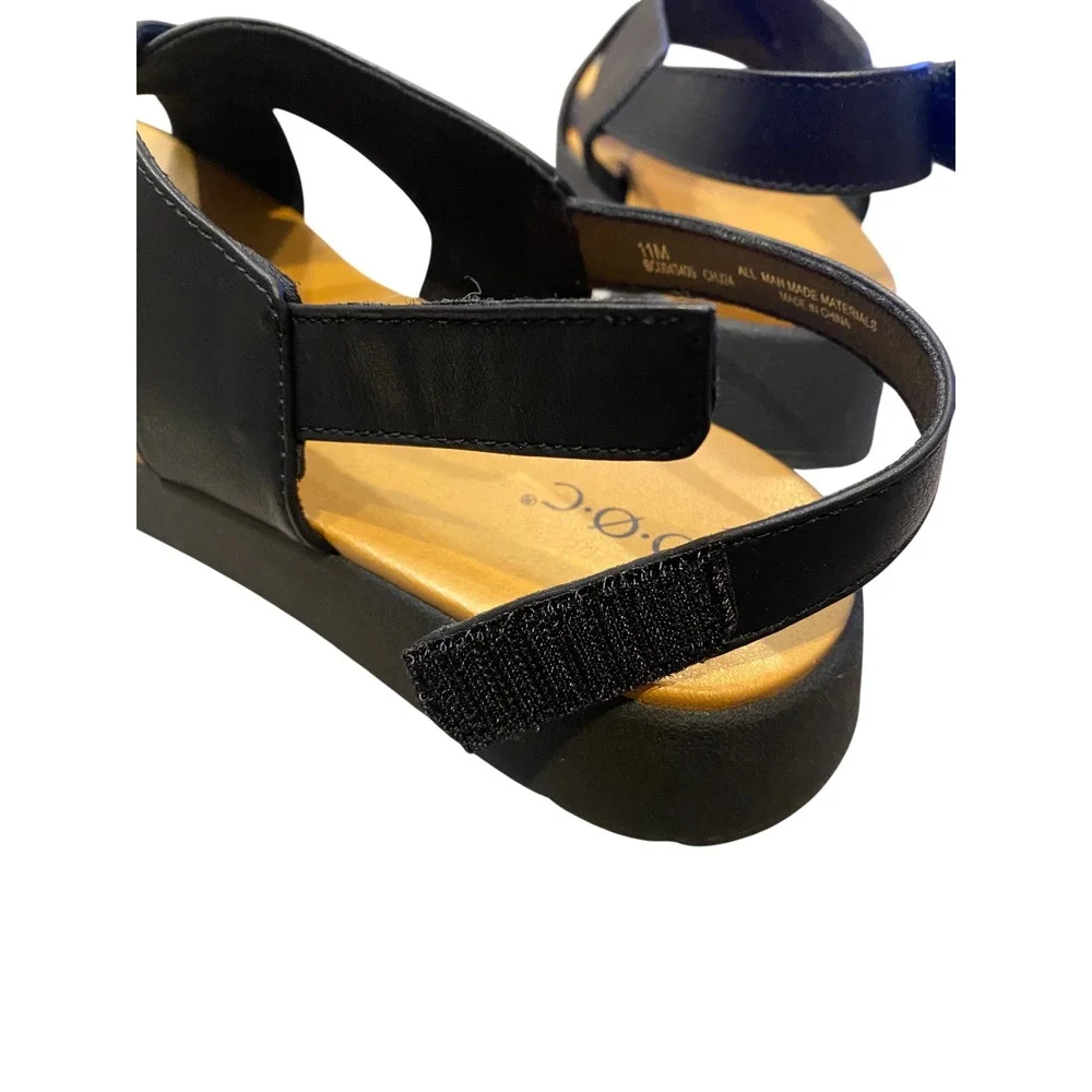 b.o.c. Black Crisscross Platform Slingback Sandals Womens Size 11M‎ BC0043400